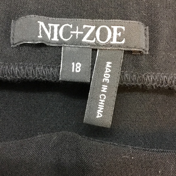 NIC+ZOE Women's Black Push The Pencil Skirt Size 18 NWT*Defects* Stretchy - Picture 8 of 9